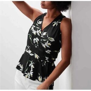 Banana republic peplum top with side tie size medium